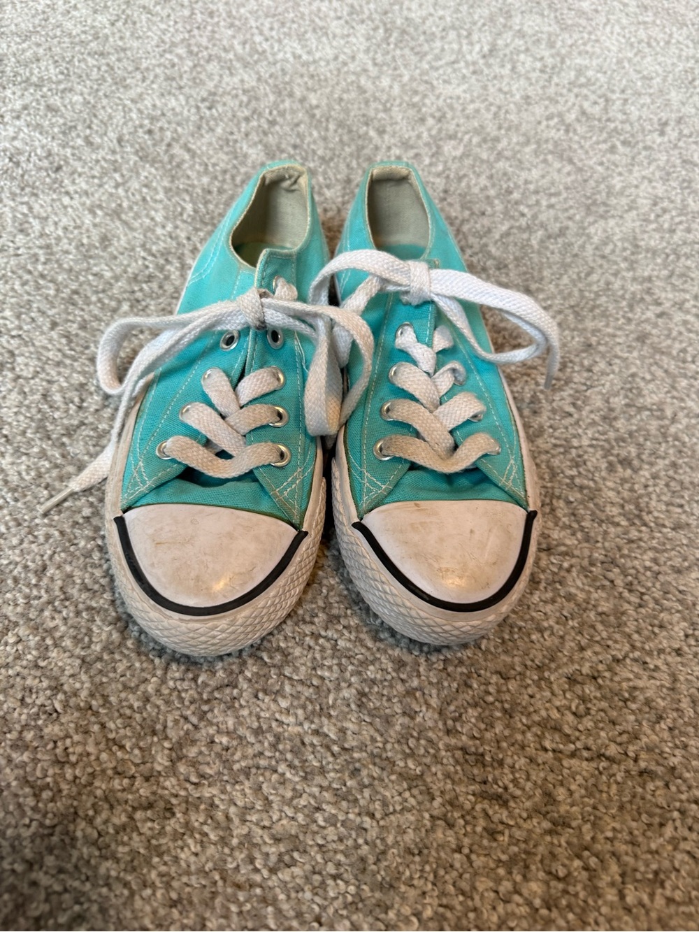 Kids Teal Canvas Lace-Up Sneakers. Airwalk 13.5